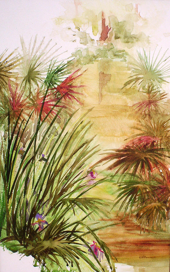 Swamp iris Painting by Richard Willows