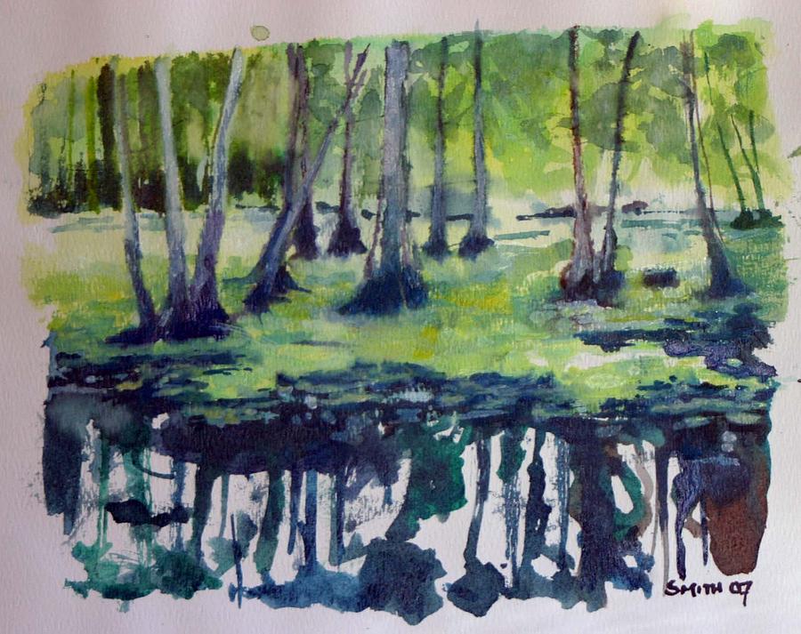Swampy Painting by Tom Smith