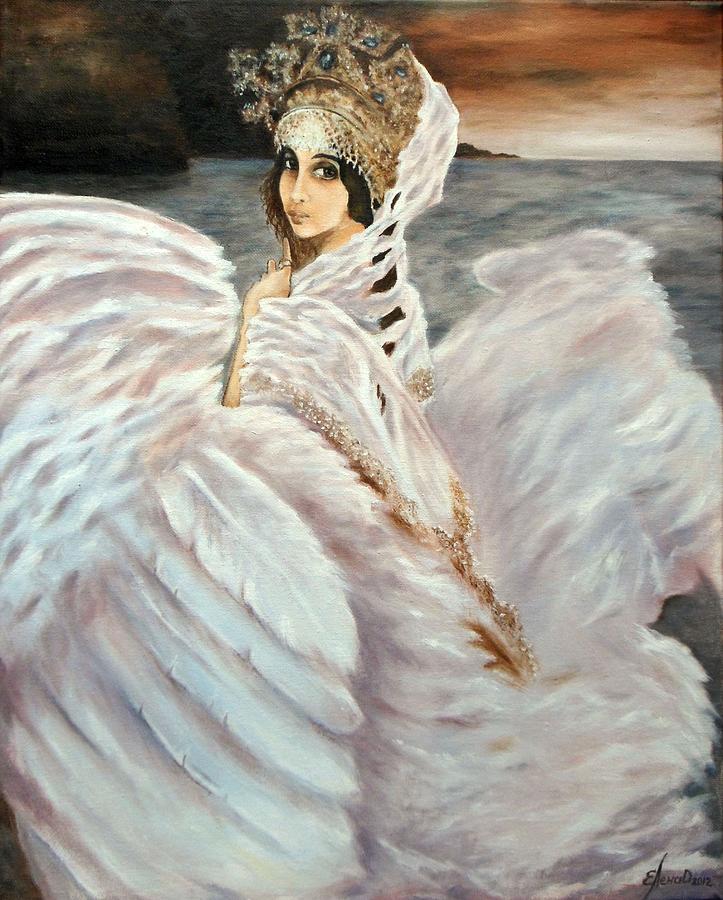 Swan Painting - Swan Princess by Yelena Day