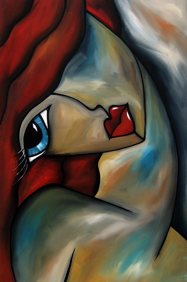 Swan Song - Abstract Pop Art by Fidostudio Painting by Tom Fedro