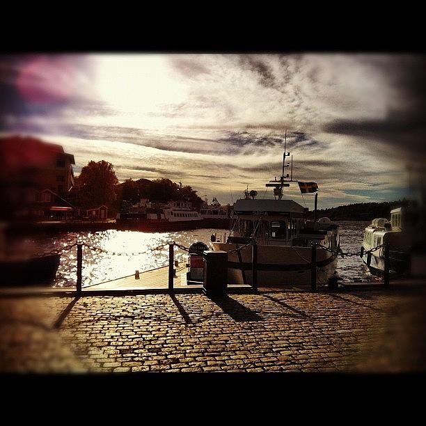 Fall Photograph - #sweden #strömstad #sea #boat #ship by Andrea Romero