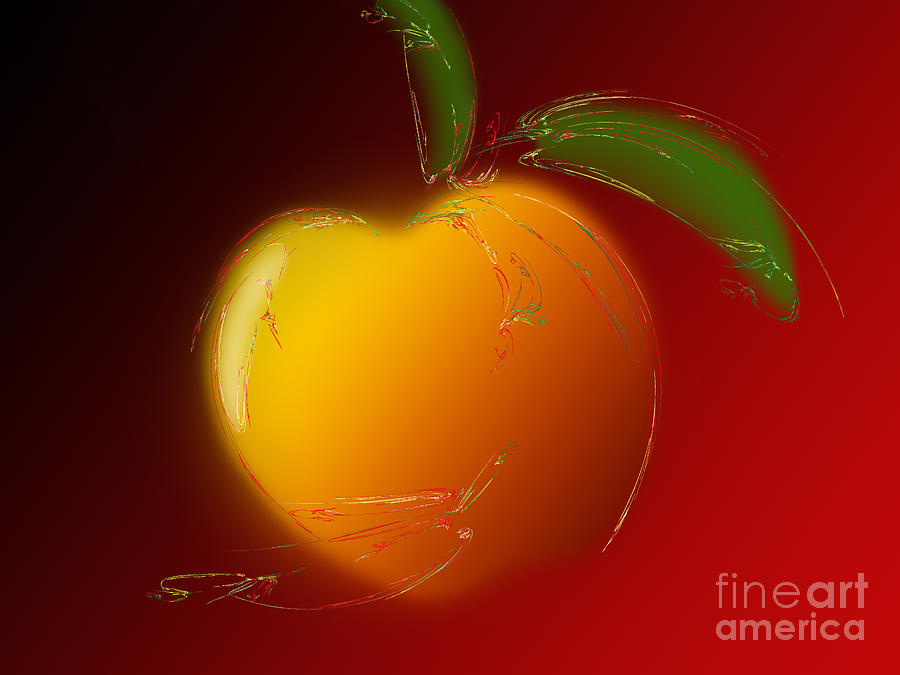 Sweet Peach 1 Digital Art by Andee Design