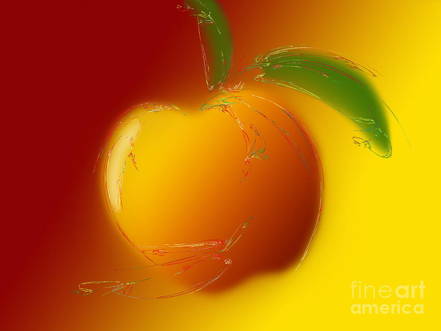 Peach Digital Art - Sweet Peach 2 by Andee Design