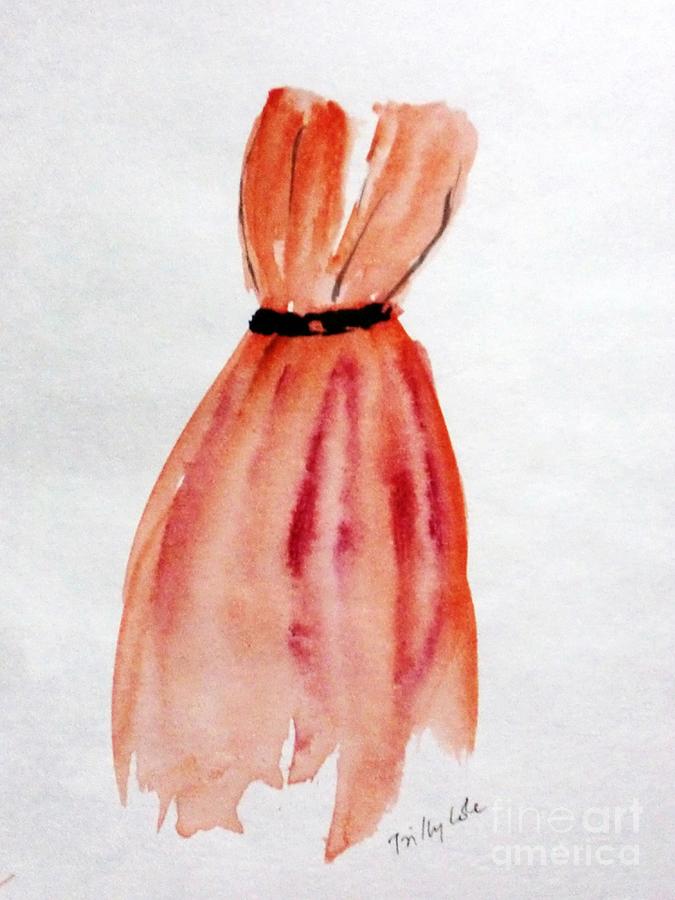 Orange Dress Painting - Sweet Spirit by Trilby Cole