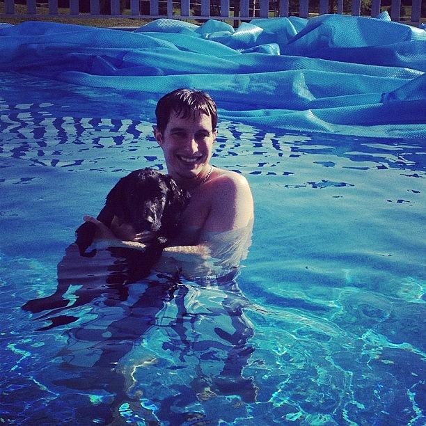 Swimming With The Pup! =d Photograph by Antonio Worrall