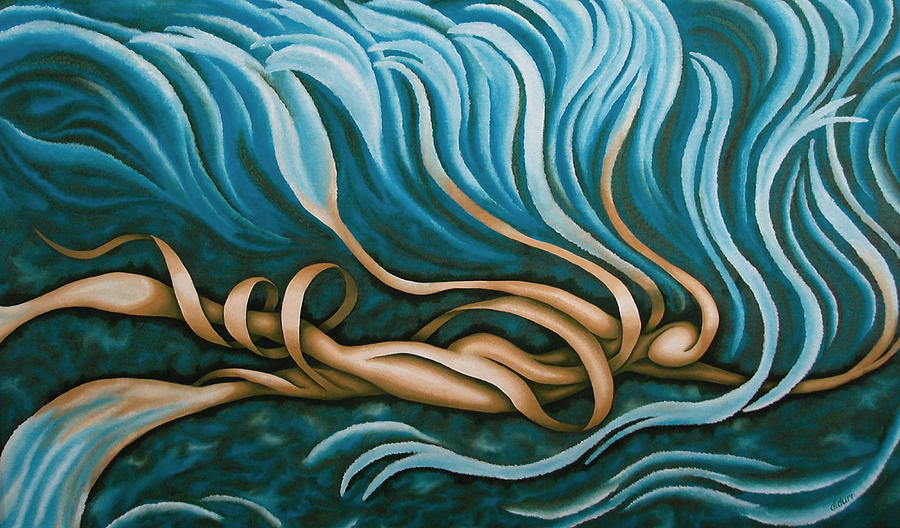 Water Painting - Swimmy Lady by Diana Durr Water Painting - Swimmy Lady by Diana Durr
