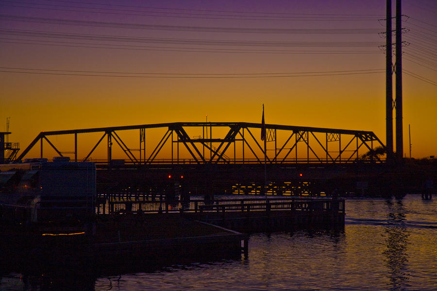Sunset Photograph - Swing Bridge Sunset by Betsy Knapp