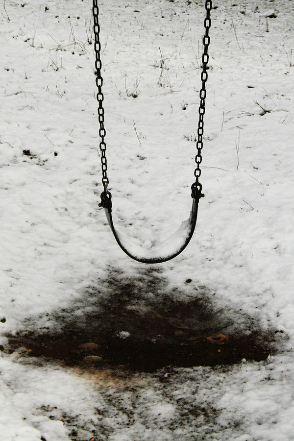 Swing in Snow Photograph by Suzanne Lorenz
