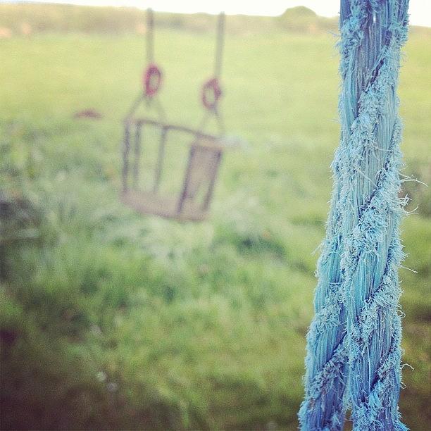Rope Photograph - #swing #rope #grass #sky #countryside by Dean Ferris