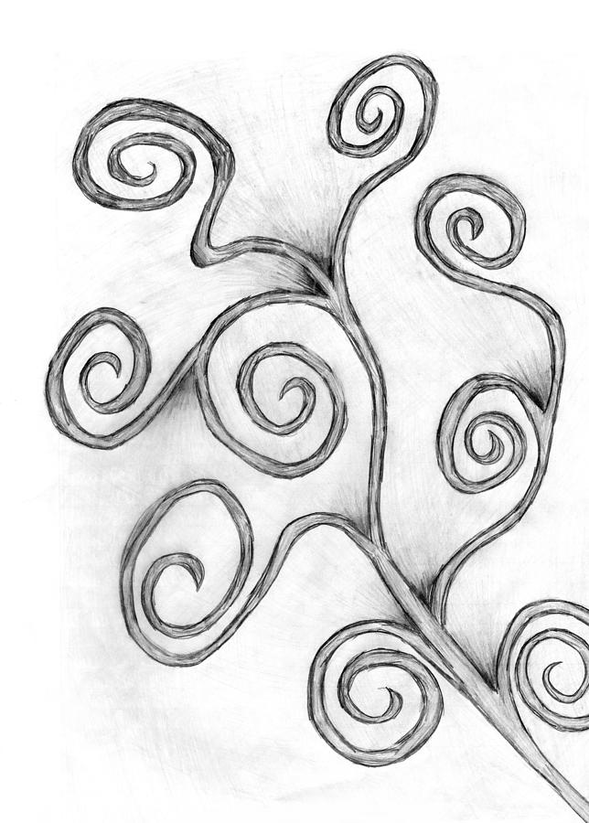 Swirl Fern Drawing by Tessa Hunt-Woodland - Fine Art America