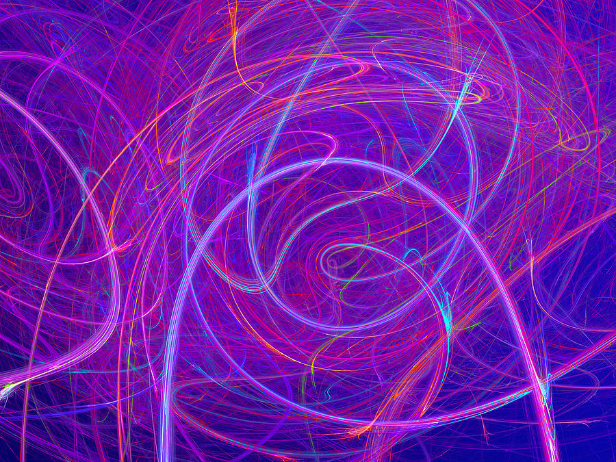Swirling Lines Of Light Digital Art by Werner Hilpert