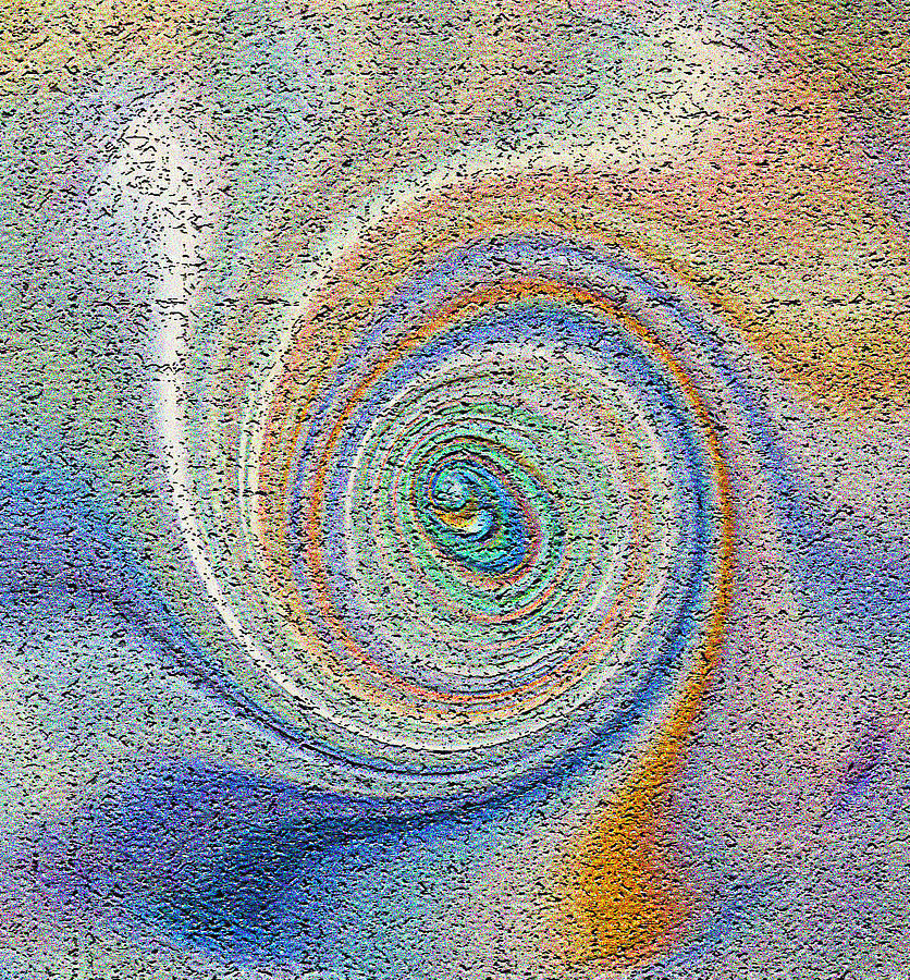 Swirling Peacock Feather Fantasy Painting