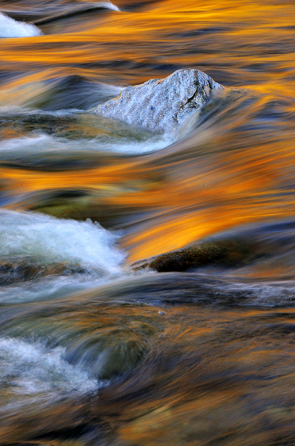 Swirls and Patterns of Nature - Swift River Reflections Photograph by TS Photo
