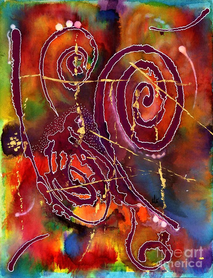 Swirls Painting by Angela L Walker