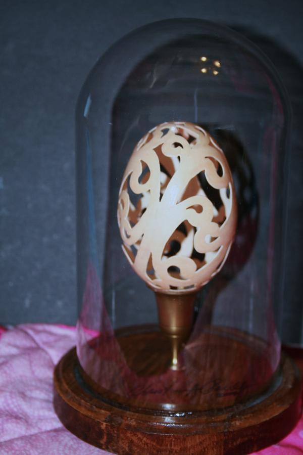 Swirls in Goose Egg Sculpture by Christina A Pacillo