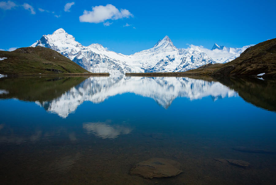Swiss Alps Lake Reflection Photograph