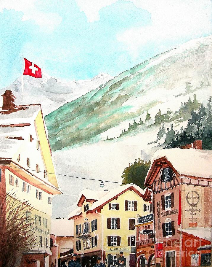 Switzerland 1946 Painting by Tom Riggs