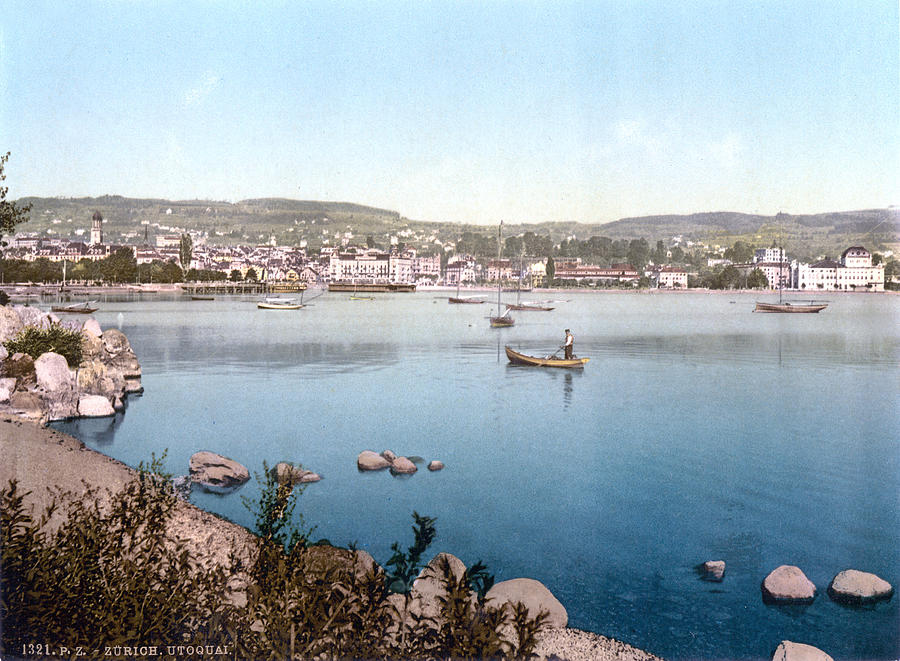 Boat Photograph - Switzerland, The Utoquay, From Enge by Everett