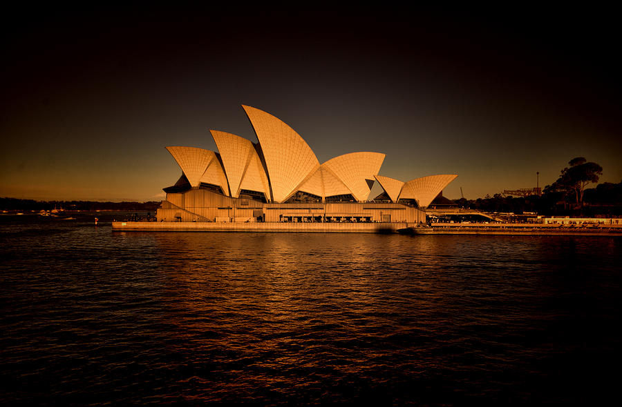 Sydney Opera House-Golden Hour Rays Photograph by Douglas Barnard