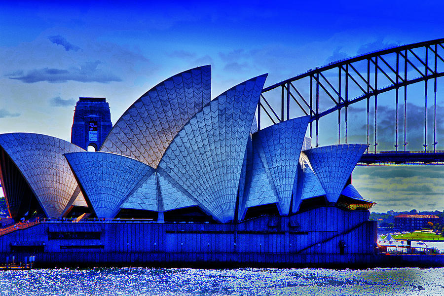 Sydney Opera in Blue Light Photograph by Rick Bragan