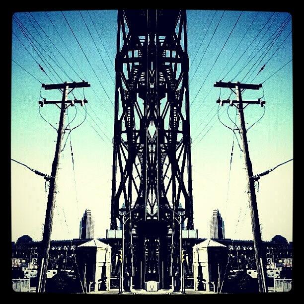 Cleveland Photograph - #symmetrical #cleveland #bridge by Natalia D