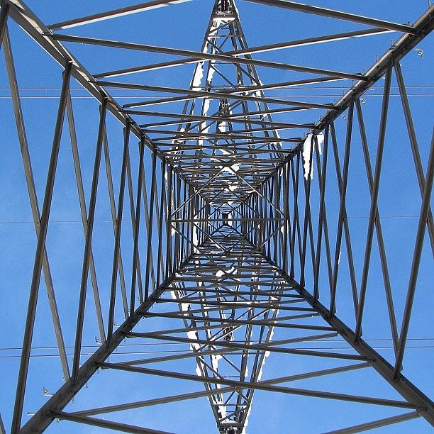 Up Movie Photograph - #symmetry #looking #up #electric #post by Robin Boer