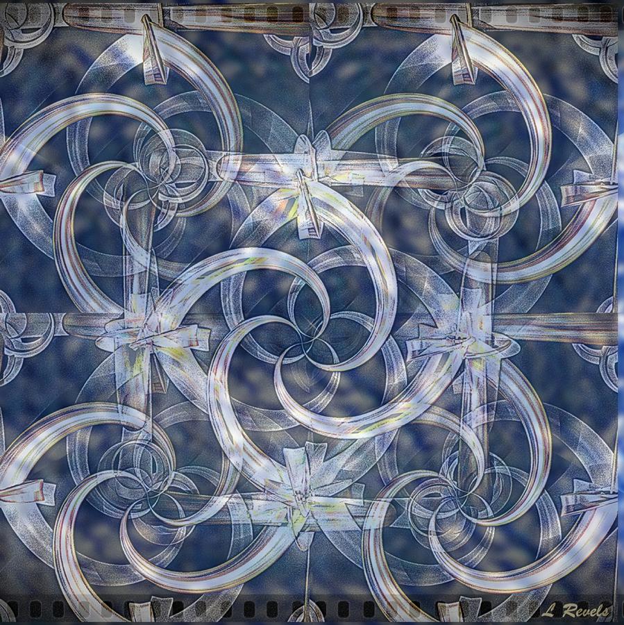 Synergy in Blue Digital Art by Leslie Revels