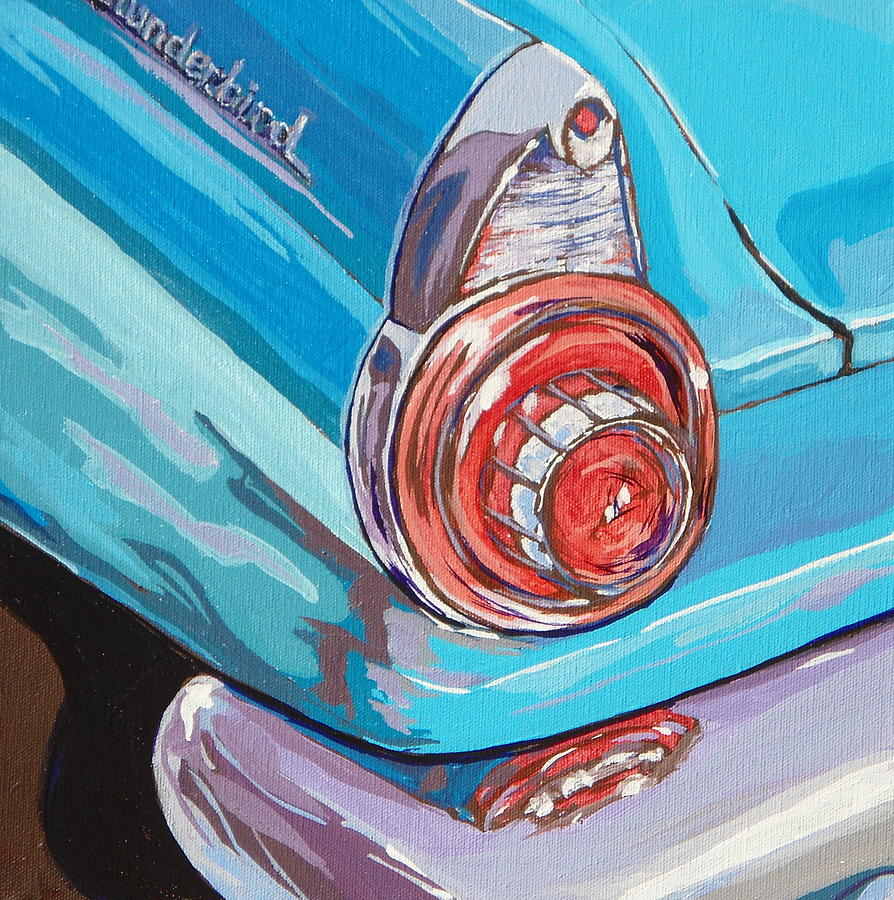 T-Bird Painting by Sandy Tracey