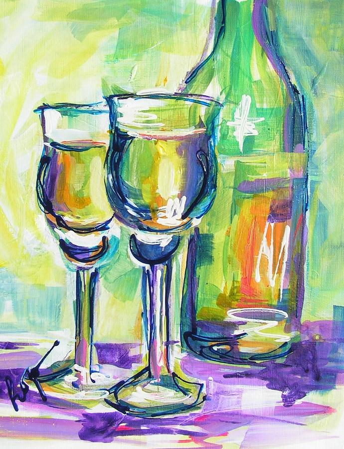 Table for Two Painting by Judy  Rogan
