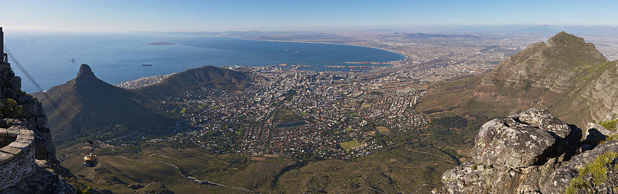 Car Photograph - Table Mountain panorama by Johan Elzenga