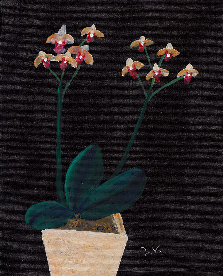 Table Orchid Painting by Martin Valeriano