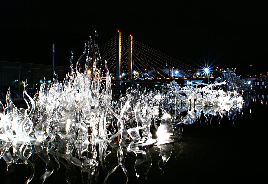 Tacoma Museum of Glass Outdoor Sculpture Photograph by Rob Green