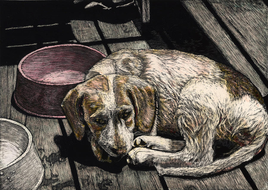 Dog Painting - Taffy the Dog by Robert Goudreau Dog Painting - Taffy the Dog by Robert Goudreau