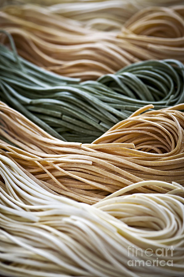 Spinach Photograph - Tagliolini pasta 3 by Elena Elisseeva