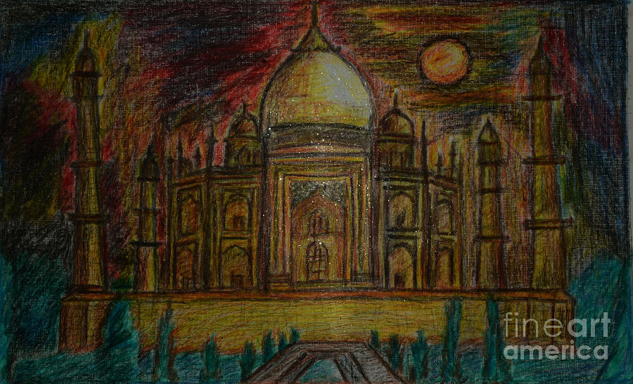Taj Mahal - Miracle Of Love Painting by Jiss Joseph