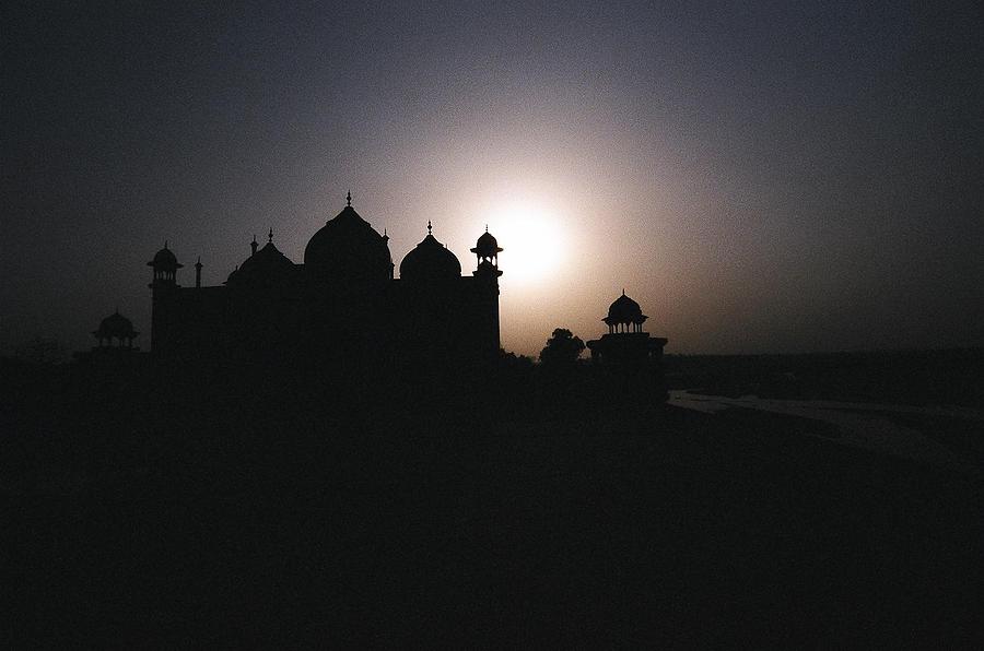 Taj Mahal Silhouette Pastel by Joseph Mora
