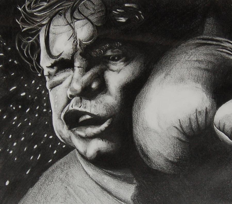 Fight Drawing - Take It Like a Man by Joan Pollak Fight Drawing - Take It Like a Man by Joan Pollak