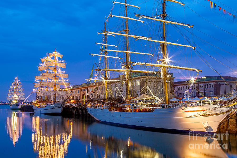 Tall Ship Glow Photograph by Susan Cole Kelly