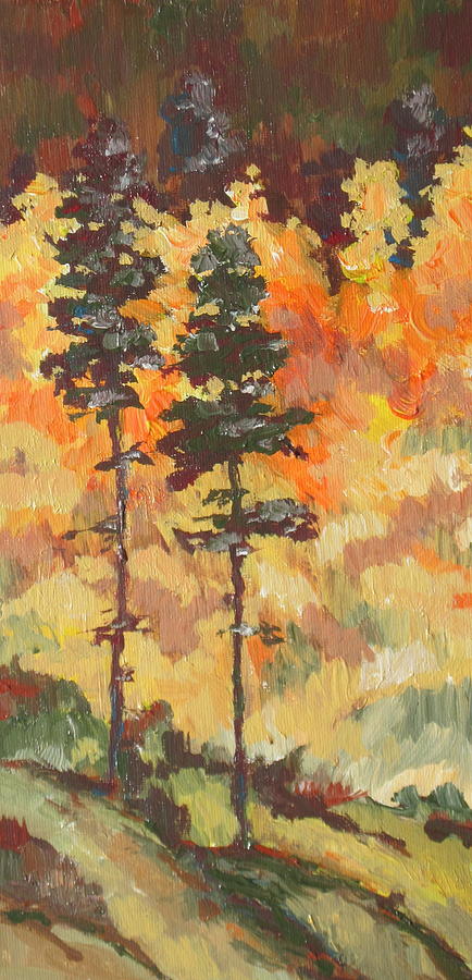 Tall Trees Painting by Sandy Tracey