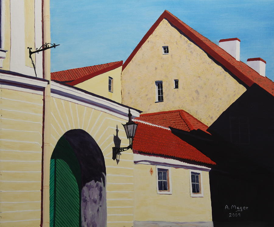 Tallinn Yellow Painting by Alan Mager