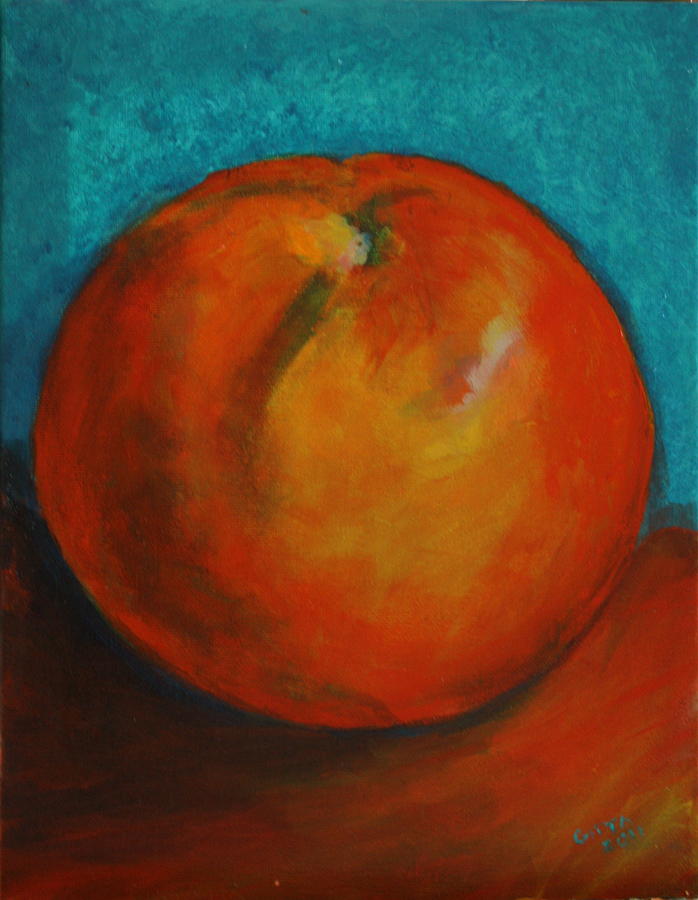 Tangerine Painting by Gitta Brewster