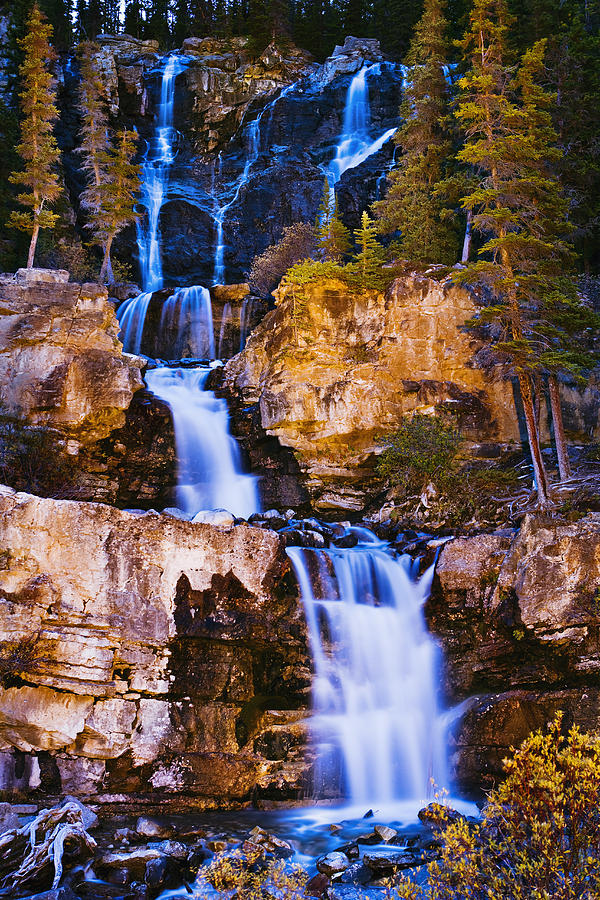 Tangle Falls At Dusk, Jasper National Photograph by Yves Marcoux | Fine ...