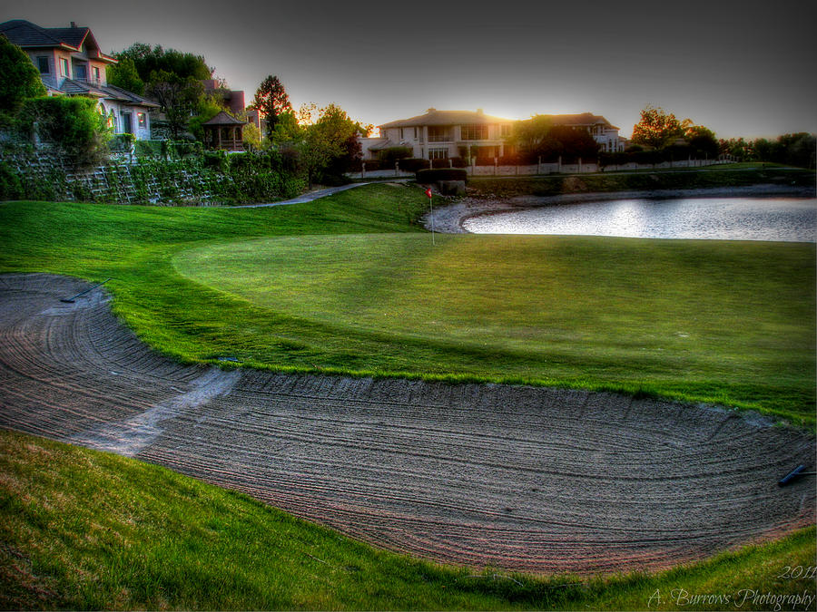 Tanoan Golf Greens and Pond Photograph by Aaron Burrows