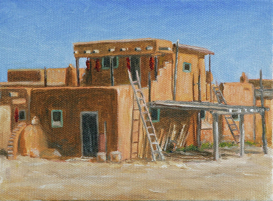 Taos Pueblo Painting by William Tockes - Fine Art America