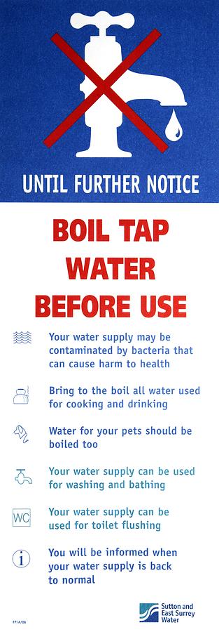 Sign Photograph - Tap Water Warning Sign by Victor De Schwanberg