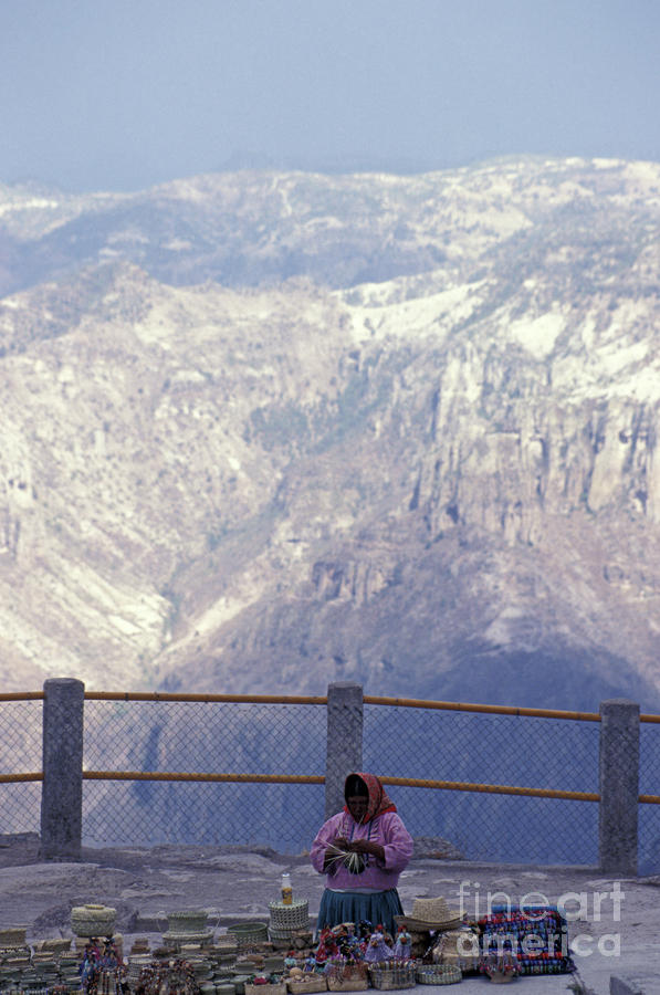 Tarahumara Woman Copper Canyon Mexico Photograph by John  Mitchell