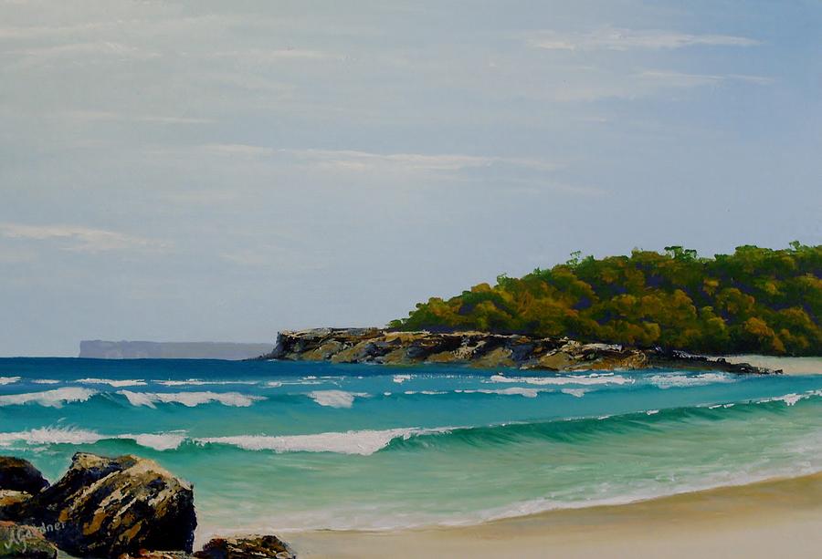 Target Beach Painting by Anne Gardner