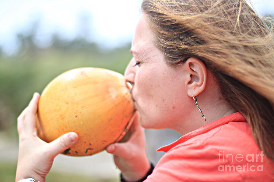 Tasting The Sweet King Coconut Photograph By Kristina Burnham Fine