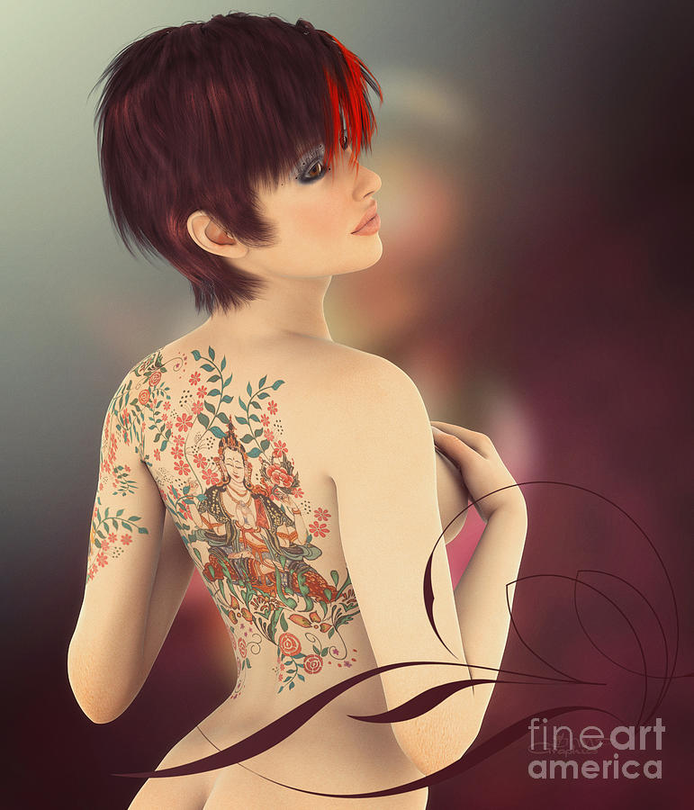 Tattoos Digital Art by Jutta Maria Pusl
