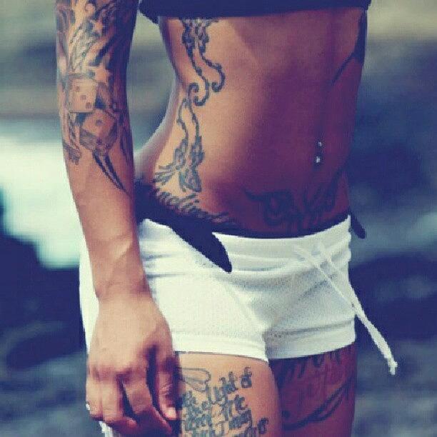 Body Photograph - #tattoos #piercing #body #skin #sexy by Mimi J